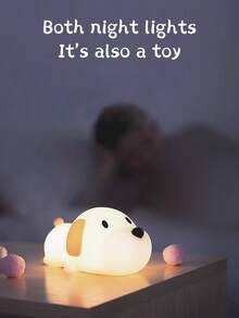 LED Clap Light, Creative Cute Puppy Shaped, Silicone Clap Sensor Night Light, Suitable For Room, Living Room, Study, Bedside, Daily Lighting, Birthday Gift, Soft Glow Long Lasting Warm Light Night Light - Tap Light - View 4