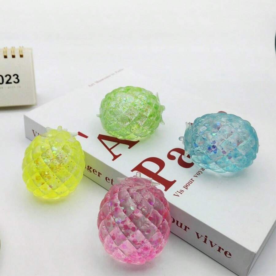 1 món đồ chơi bóp hình quả dứa Mochi, hình trái cây sống động, kẹo mạch nha Aurora, bóng giảm căng thẳng hình quả dứa - Món quà hoàn hảo, quà sinh nhật, quà lý tưởng, quà bất ngờ, quà ngày lễ, quà tốt nhất, quà Giáng sinh, quà tinh tế cho người đam mê game, quà tặng