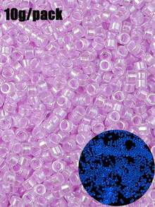 1mm 10g Glow Glass Beads, Suitable For Jewelry Making, DIY Bracelets, Necklaces And Bead Crafts, As Bright Color Jewelry Making Materials - 10g/pack - View 12