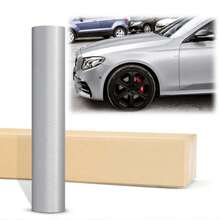 Màng dán xe hơi bằng vinyl màu bạc ánh kim, kích thước 30cm*50cm, phù hợp cho xe sedan, SUV, xe van và các dòng xe khác, dán toàn thân, trang trí nội thất, hoặc chỉnh sửa một phần. - Bạc mài - Xem 1