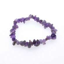 1pc Women's Asymmetrical Crystal Beaded Adjustable Bracelet, Vacation Style - Purple - View 2