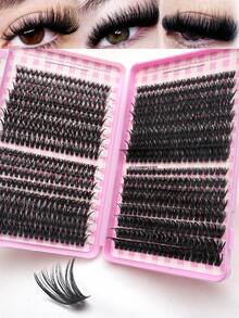 Bộ nối mi giả dạng chùm D-Curl 640 sợi, kích thước 10-16mm, mi giả dạng chùm dày dặn, mi giả phân đoạn 10D 20D, mi giả cong D-Curl, mi giả tự nhiên mềm mại, thích hợp sử dụng tại nhà, đeo hàng ngày, mi giả dạng chùm dễ sử dụng, mi giả từng sợi. - D - Xem 10