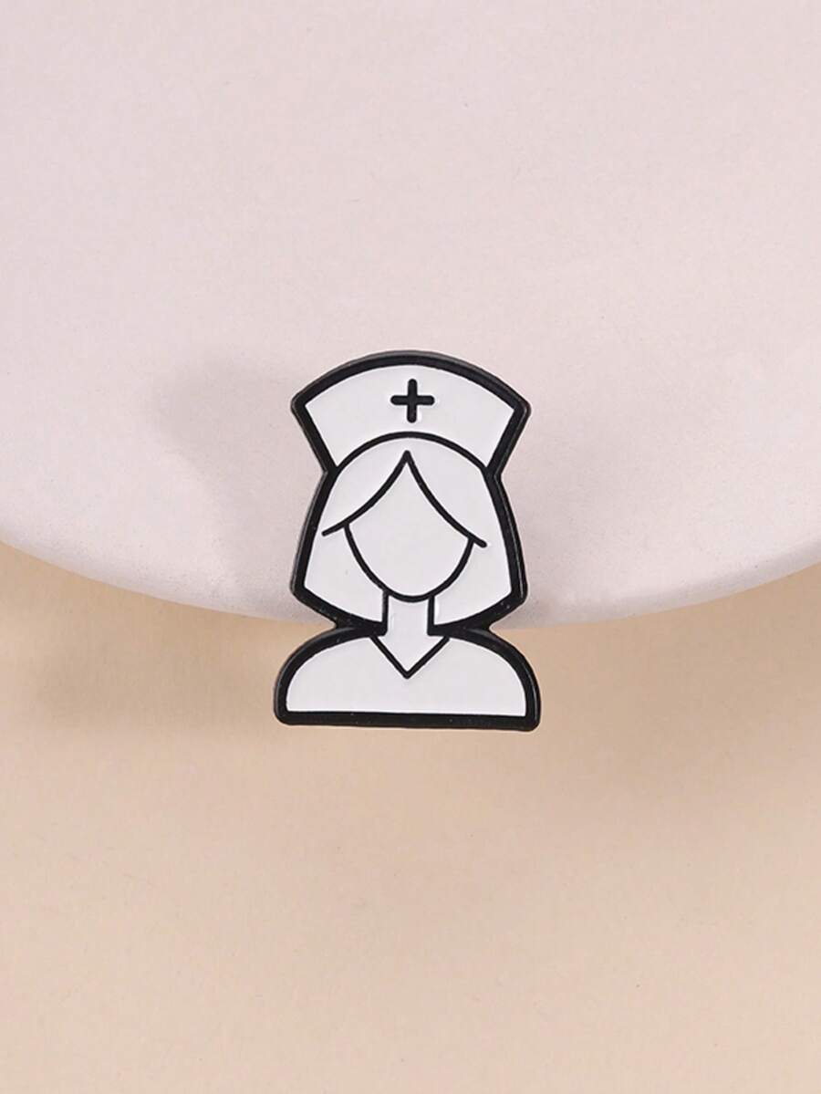Insignia de solapa esmaltada de enfermera profesional simple, insignia conmemorativa del personal médico, pin de solapa elegante para enfermeras, regalo perfecto para trabajadores de la salud