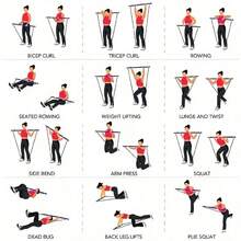 Pilates Bar Kit With Resistance Band Portable Exercise Stick With Foot Loop For Yoga, Stretch, Sculpt, Twisting, Sit-Up Bar Resistance Band Gym Workout For Women Men - Multiple Styles - View 7