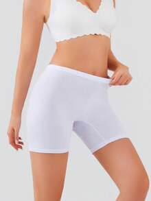 3 Stücke Damen Baumwolle Slip Shorts mit hoher Taille, vielseitig einsetzbar, passend zu Kleidern und Röcken, Größen S-XXL - Verschiedenfarbig - Übersicht 6