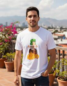 Tshirt Muscle Freaks El Chavo Estilo Caricatura Personaje - Blanco - Ver 1