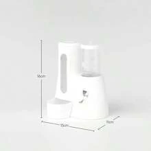 1pc Plastic Feeder And Water Dispenser Combination, Suitable For Hamsters And Birds, 2-In-1 Automatic Leak-Proof Large Capacity, Quiet Design, Anti-Bite, Detachable And Easy To Clean, Gravity-Fed - View 9