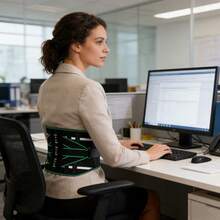 腰部支撐腰帶，透氣網布腰部支撐，適用於舉重、深蹲和高強度運動，男女通用護腰帶 - 彩色 - 查看 6