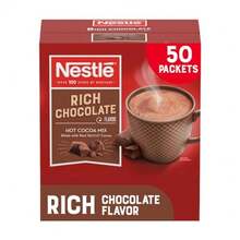 Nestle' Nestle Hot Chocolate Packets, Hot Cocoa Mix, Rich Chocolate Flavor, Made With Real Cocoa, Bulk Pack, 0.71 Oz Packet (50 Count) - Rich Chocolate - View 1