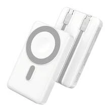 WAPIK 고속충전 일체형 미니 보조배터리 무선 M6 C타입 잔량표시 10000mAh 22.5W - 화이트 - 보기 4