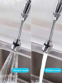 3pcs/1pc 360° Rotating Faucet Extender, Water-Saving Device, Stainless Steel Anti-Splash Faucet Filter, Modern Faucet Adapter For Home, With Anti-Splash Rotating Nozzle, Suitable For Bathroom, Toilet, Kitchen, Dining Room, Sink, Washbasin, Kitchen Gadgets/Daily Home Essentials/Kitchen Accessories/Bathroom Accessories - View 5