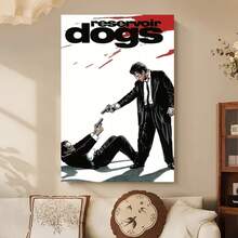 Enmarcado Póster plano 2D de la película Reservoir Dogs, 1 unidad, enmarcado: arte icónico del cine de culto con personajes emblemáticos (Mr. Blonde, Joe Cabot), decoración de pared para el hogar, la oficina o la cueva: regalo de cumpleaños y de Navidad para los fans. - Enmarcado - Ver 1