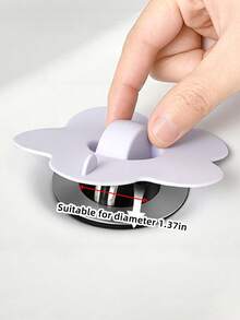 Silicone Flower Shaped Universal Sink Drain Stopper, Flower Sink Plug, Sink Strainer, Flip-Up Sink Drain With Filter, Bathroom Accessory, Can Be Used As Sink Decoration - Multicolor - View 5