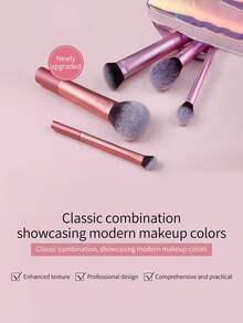 Real Techniques Advanced Face Makeup Brush Set - Blush Brush, Setting Brush, Contour Brush, Highlighting Brush #4183 - Hot Pink - View 1