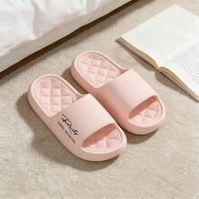 Hellobear Women's Comfy Slip-On Slippers, Unisex Open-Toe Soft Sole Shoes. Summer Ultra-Light Platform Sandals For Home, Bathroom, Beach & Vacation. - Hồng - Xem 5