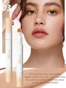 1pc Face Concealer Covers Dark Circles, Acne Spots, Waterproof Long-Lasting Non-Smudge Makeup - 彩色 - 查看 8