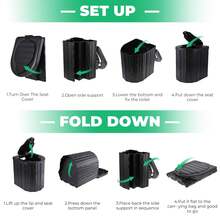 Portable Toilet, Emergency Toilet Set - Foldable, Reusable, Comes With High-Quality Outdoor Trash Bags, Outdoor Potty Trash Can, Multifunctional Foldable Camping Potty Suitable For Camping/Hiking, Car Emergency, RV Travel And Disaster Preparedness - Multicolor - View 6
