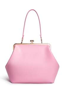 Large Size Women's Fashion Brand Style Metal Frame Shell Handbag, Classic Stylish Elegant Shoulder Bag - Multicolor - View 14