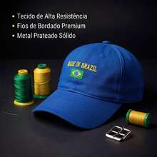 Made In Brazil 2026 World Cup Cap With Embroidered Flag, Adjustable, Women's/Unisex, Cheap - Made In Brazil - View 6