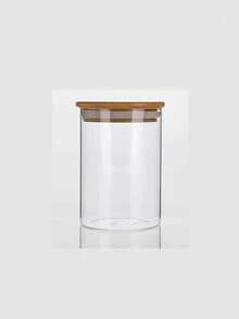 Glass Food Storage Jars With Bamboo Lids - Airtight Transparent Canisters For Grains, Snacks, Coffee Beans, Candies And Spices - Multipurpose Kitchen Storage Glass Jars - Clear - View 13