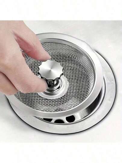 1 cái lưới lọc bồn rửa bằng thép không gỉ, nâng cấp bồn rửa nhà bếp của bạn với bộ lọc bằng thép không gỉ.