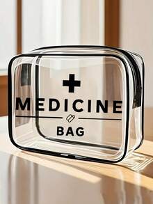 New Nurse Pattern Storage Bag - Transparent Toiletry Bag, Travel Essentials, Portable Travel Toiletry Bag With Zipper, Beach Transparent Pvc Toiletry Bag, Waterproof Storage Bag, Transparent Storage Bag, Data Cable And Usb Interface Storage Bag,Can Store Medicines, Medical Kits, Etc. - Multicolor - View 1