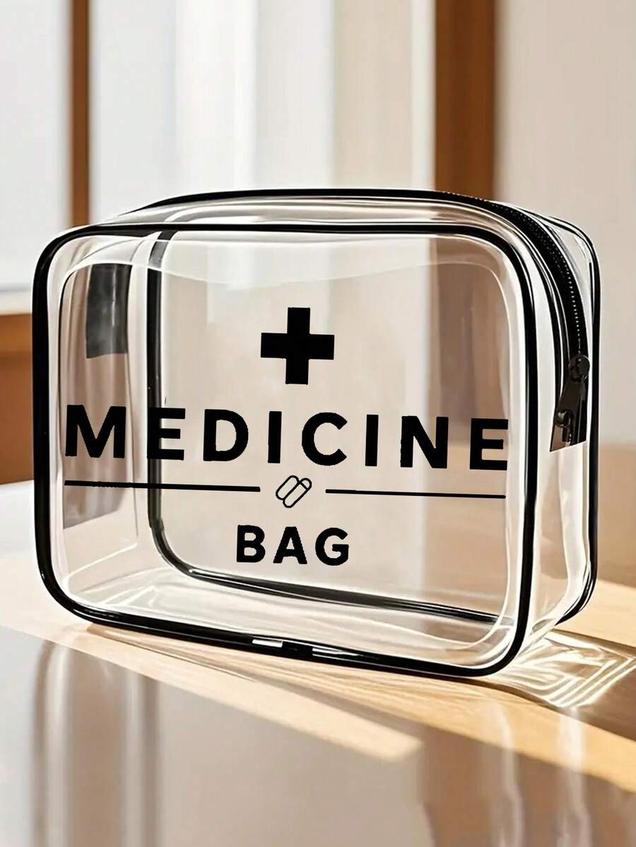 New Nurse Pattern Storage Bag - Transparent Toiletry Bag, Travel Essentials, Portable Travel Toiletry Bag With Zipper, Beach Transparent Pvc Toiletry Bag, Waterproof Storage Bag, Transparent Storage Bag, Data Cable And Usb Interface Storage Bag,Can Store Medicines, Medical Kits, Etc. - Multicolor - View 1