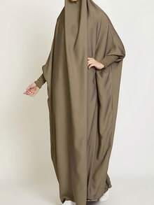 1 chiếc Khima (khăn choàng cầu nguyện) Jilbab, thiết kế rộng rãi, kín đáo, khăn trùm đầu cầu nguyện cao cấp dành cho phụ nữ Hồi giáo, trang phục Hồi giáo Khimar Abaya Jilbab, vật dụng cần thiết khi đi du lịch, khăn tắm biển. - Nhiều màu - Xem 8