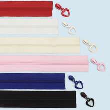 Dây kéo nylon số 3 dài 5 thước Anh kèm 10 đầu kéo hình trái tim = 1 gói, dây kéo số 3 nhiều màu sắc kèm đầu kéo hình trái tim, thích hợp cho túi xách, ví, may vá thay thế, ví tự làm, v.v. - Nhiều màu - Xem 9