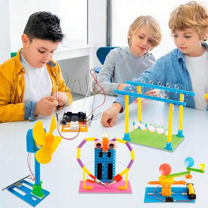 Brastoy Kit STEM Robótica 5 em 1 - Brinquedo Educativo 8+ Anos Brinquedos Educativos