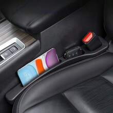 2 Stücke Auto Sitz Lücke Füller Organizer, Auto Sitz Aufbewahrung, Anti-Rutsch Anti-Leck Auto Aufbewahrungsorganizer, Universelles Auto Zubehör, kann Handy, Schlüssel, Karten aufbewahren. - Staufach zwischen Sitz und Sitz - Übersicht 3