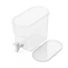 Refrigerator Beverage Dispenser With Key, 3.5L Container For Party, Home And Everyday Use - White - View 1