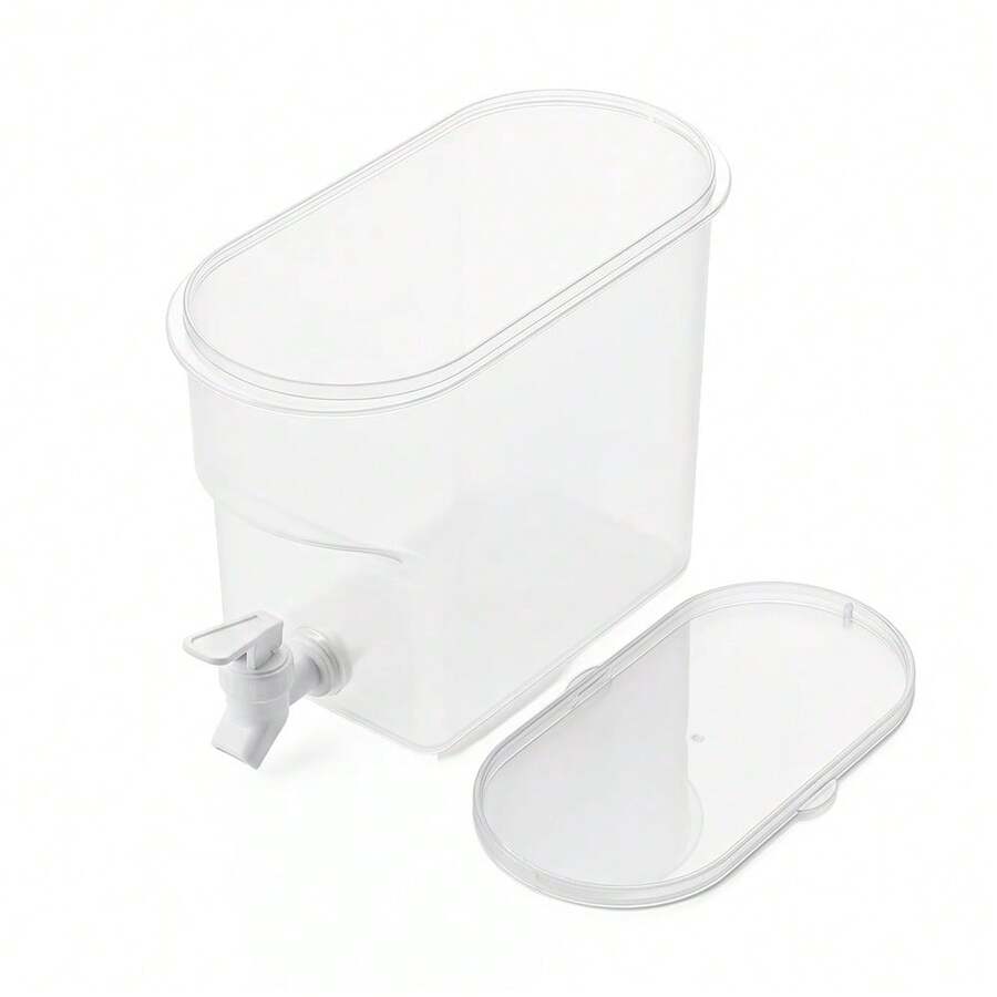Refrigerator Beverage Dispenser With Key, 3.5L Container For Party, Home And Everyday Use - White - View 1