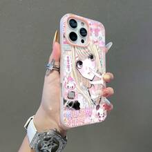 Chica manga rubia con temática rosa kawaii.funda de teléfono Fundas compatibles con ,Apple,VIVO,OPPO,,, y Honor.Fabricadas en silicona TPU,ofrecen protección contra golpes y caídas. - Rosa - Ver 5