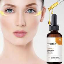 Vitamina C esencia hidratante facial, hidratación profunda para nutrir la piel, reducir las manchas oscuras, minimizar la pigmentación, adecuada para la piel oscura y desigual - Ácido hialurónico - Ver 4