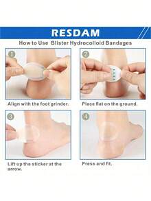 10/1 Pair High Heel Friction Pads, Anti-Chafing Foot Cushions, Invisible Friction Protectors, Hydrogel Anti-Friction Foot Pads, Foot Masks, Foot Patches, Suitable For Beach, Travel, Unisex, Vacation And Other Occasions - Multicolor - View 10