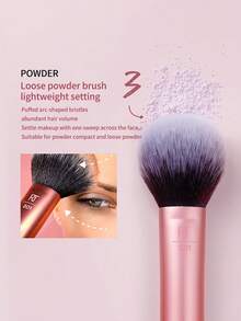 Real Techniques Advanced Face Makeup Brush Set - Blush Brush, Setting Brush, Contour Brush, Highlighting Brush #4183 - Hot Pink - View 7