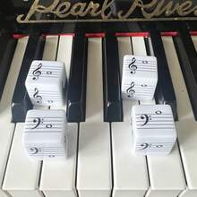 Large Size Creative Pentagram Musical Note Dice Set, 2pcs Treble Clef + 2pcs Bass Clef Pentagram Musical Note Dice (4pcs Dice, 24pcs Notes), Fun Musical Note Dice, Pentagram Musical Note Dice Learning Game Set, Music Theory Dice, Learn Pentagram Musical Notes Through Games - Four Large Musical Note Dice - View 4