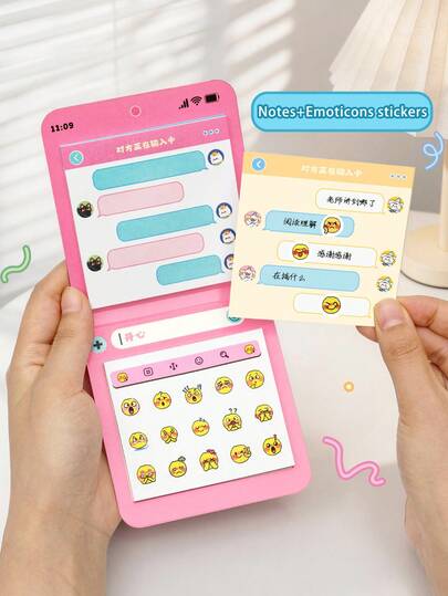 Funny Creative Whisper Chat Memo Pad, Tear-Off Sticky Notes With Pre-Cut Stickers For Journaling Decoration