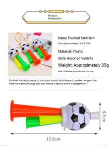Kèn bóng đá World Cup, phụ kiện trang trí tiệc sáng tạo, dụng cụ tạo không khí, nhạc cụ thổi, đạo cụ cổ vũ sự kiện thể thao, chất liệu nhựa chống vỡ, giao hàng ngẫu nhiên. (Sản phẩm này có giá cả phải chăng. Một số sản phẩm riêng lẻ có thể có lỗi nhỏ, đó là hiện tượng bình thường. Vui lòng không chụp ảnh nếu bạn thấy phiền) - nhiều màu - Xem 7