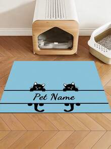 Personalized Custom Absorbent Dog Food Mat, Dog Feeding Mat, Cat Pattern, Personalized Dog Food Mat With Pet Name, Personalized Dog Mat, Can Be Customized According To Your Dog's Name, Perfect For Protecting Floors And Keeping Feeding Area Clean - Multicolor - View 9