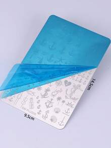 1 bộ khuôn dập móng nghệ thuật chủ đề hàng hải mùa hè, gồm các họa tiết mỏ neo, cây cọ, thuyền buồm, la bàn, sao biển, vỏ sò, làm từ thép không gỉ, phụ kiện làm móng nghệ thuật chủ đề đại dương. - Bạc - Xem 4