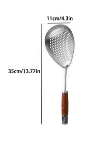 1/2 buah Saringan Lada Sichuan Stainless Steel, Saringan Besar Stainless Steel, Saringan Pasta, Ayakan Dapur dengan Pegangan Tahan Panas, Cocok untuk Masakan Thanksgiving/Idul Fitri, Hot Pot, Meniriskan Pasta, Cocok untuk Penggunaan di Restoran dan Dapur Rumah - Perak - View 8