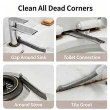 1pc Hard Bristle Crevice Cleaning Brush, Multi-Functional Fine Crevice Scrub Brush, Household Bathroom Cleaning Tool, Suitable For Kitchen, Windows, Toilet, Tile Gaps, Faucets, Cars - Cleaning Brush - View 2