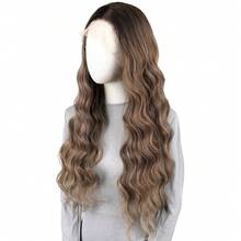 ZigZag Hair 24 Inch Navy Blue & Black Synthetic Lace Front Wig, Pre-Plucked Natural Hairline, Heat Resistant Fiber Hair, Suitable For Daily Wear - 180% Density High Temperature Fiber - Multicolor - View 13
