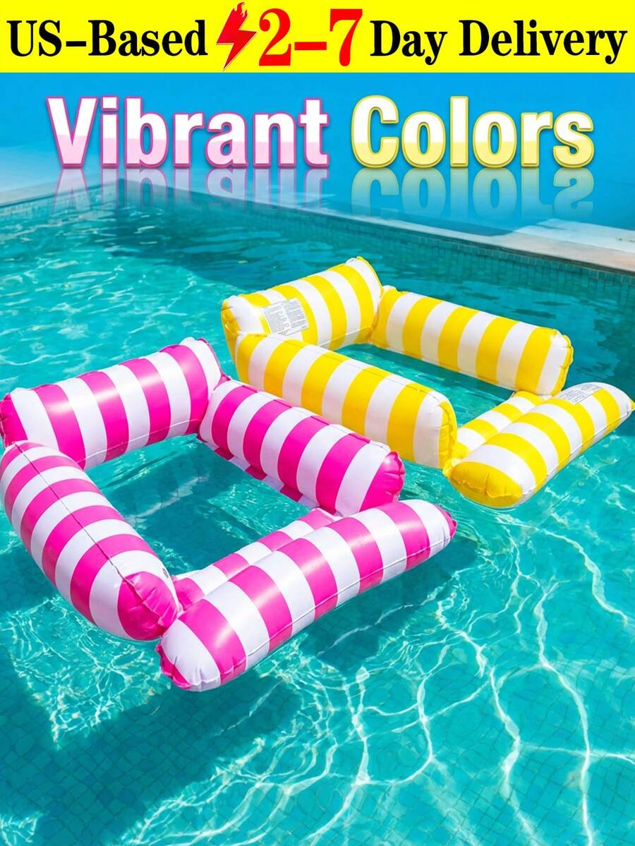 Hot Inflatable Pool Hammock With Mesh New 4-In-1 Multipurpose Pool Float Her To Water Recreation Leisure Lounger Spa Summer,Beach Must Haves,Pools For Adults,Pool Decor,Beach Accessories,Floaties Swimming Poolvacation Essentials,Pool Float - Black-1pc - View 1