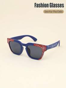 1 Pair Kids/Adults Classic Retro Spider Cartoon Frame Casual Fashion Glasses, Suitable For Daily, Holiday, Party Use - A - View 3