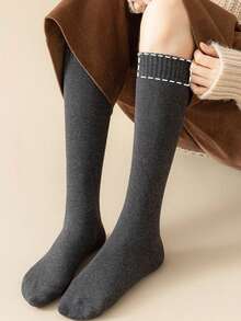 Thick Women's Long Socks, Fashion Versatile, Suitable For Autumn/Winter, Warm Soft Comfortable, Casual Autumn/Winter Socks, Christmas Gift - Mouldless - View 4