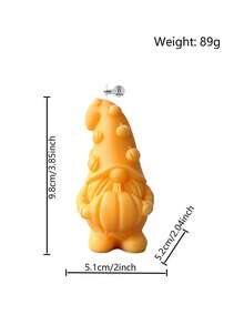 80g Scented Candle Dwarf Figurine (Orange + White), Cute Pumpkin Shape + Long-Lasting Fragrance, Handmade Candle With Vanilla, Apple, Cinnamon Scents, Decorative Figurine For Home, Restaurant, Dining Table, Theme Party - Pumpkin Dwarf Candle - View 12