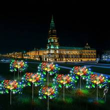 6pcs 480/360 LED Solar Firework Lights, 1-To-6 Solar Outdoor Decorative Lights, Solar Garden Lights, Solar Outdoor Decor, Functional Solar Yard Lights Suitable For Garden Design, Perfect For Garden Decor And Outdoor Landscaping - Solar-powered Fireworks 1-to-6 - View 6